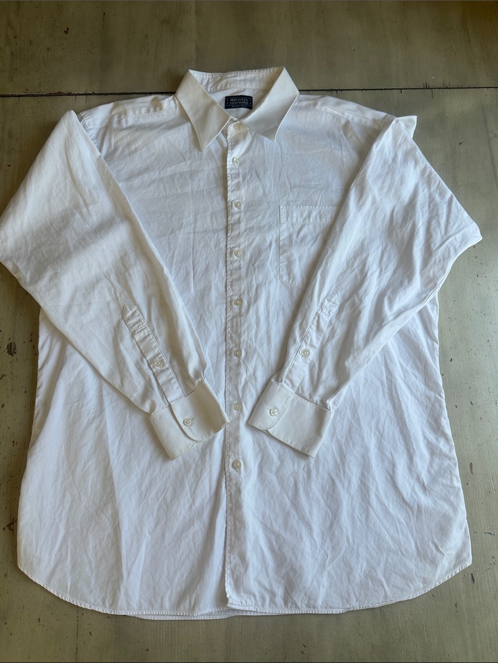 Michael Hopkins Beverly Hills Collared white button down shirt